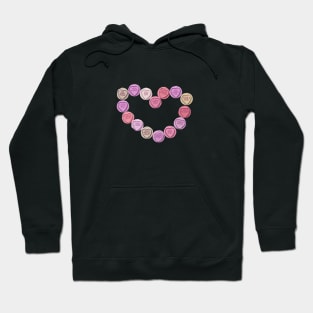 Hate you love hearts Hoodie